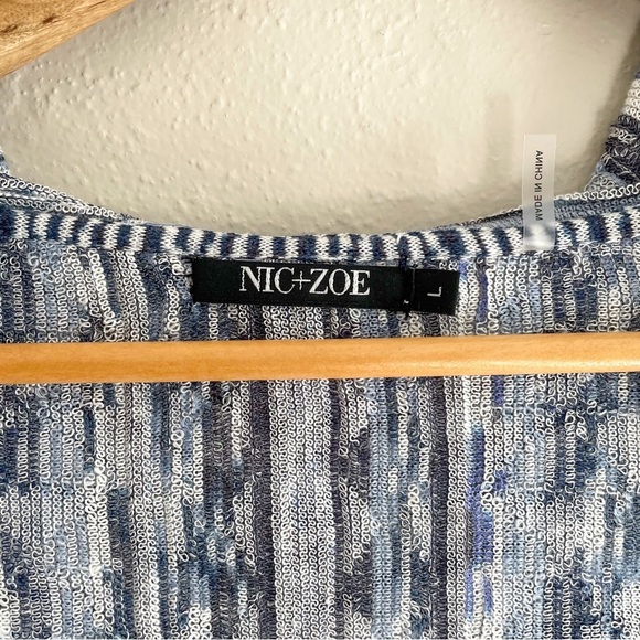 Nic + Zoe | Open Front Lightweight Hooded Cardigan, size Large - Picture 3 of 8